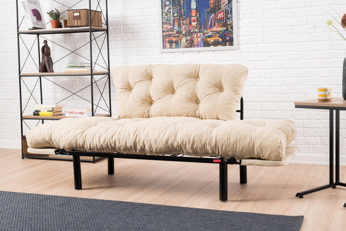 Atelier Del Sofa Nitta - Sofá-Cama de 2 Plazas en Crema Atelier Del Sofa Nitta - Sofá-Cama de 2 Plazas en Crema